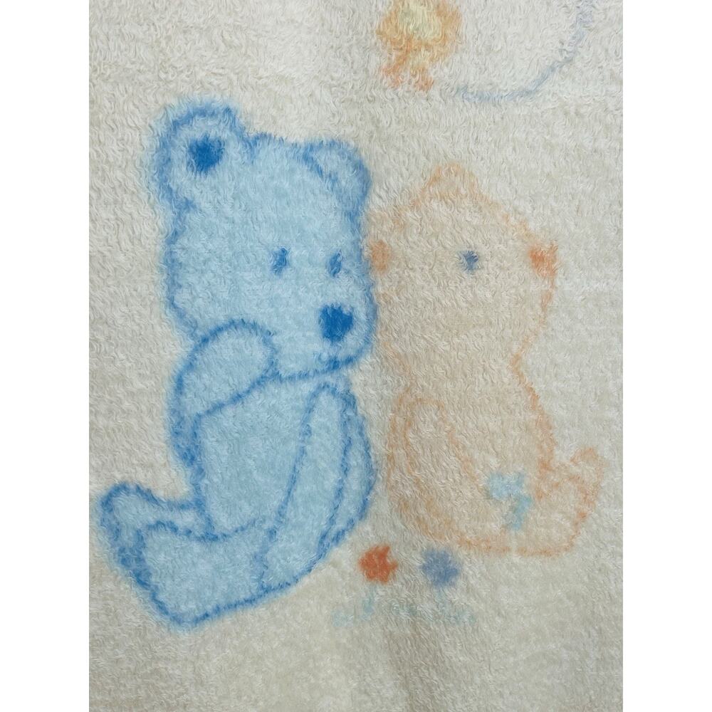 VTG Child of Mine Baby Blanket Yellow Blue Teddy 2 Bear Bird Sun Plush Throw Sof - Picture 16 of 16